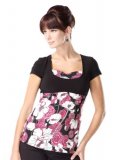 Japanese Weekend D&A Tipped Bodice Top Dahlia